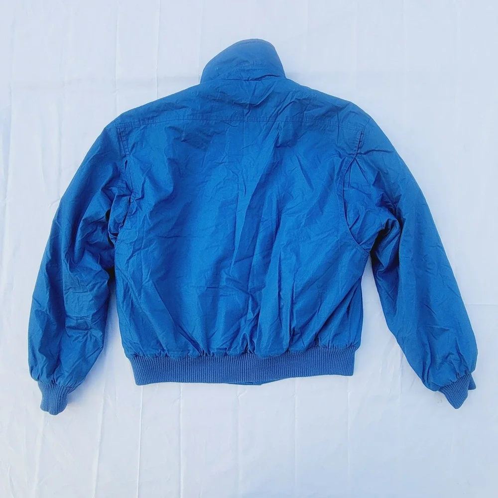 Members Only Vintage Bomber Jacket Mens Size 44 Blue Windbreaker Racer Coat J89